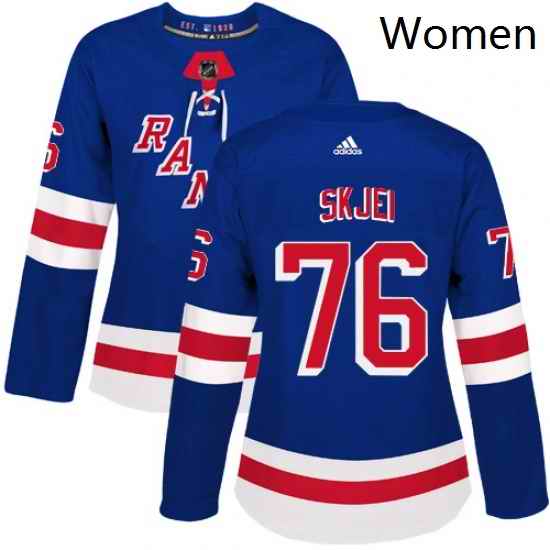 Womens Adidas New York Rangers 76 Brady Skjei Premier Royal Blue Home NHL Jersey